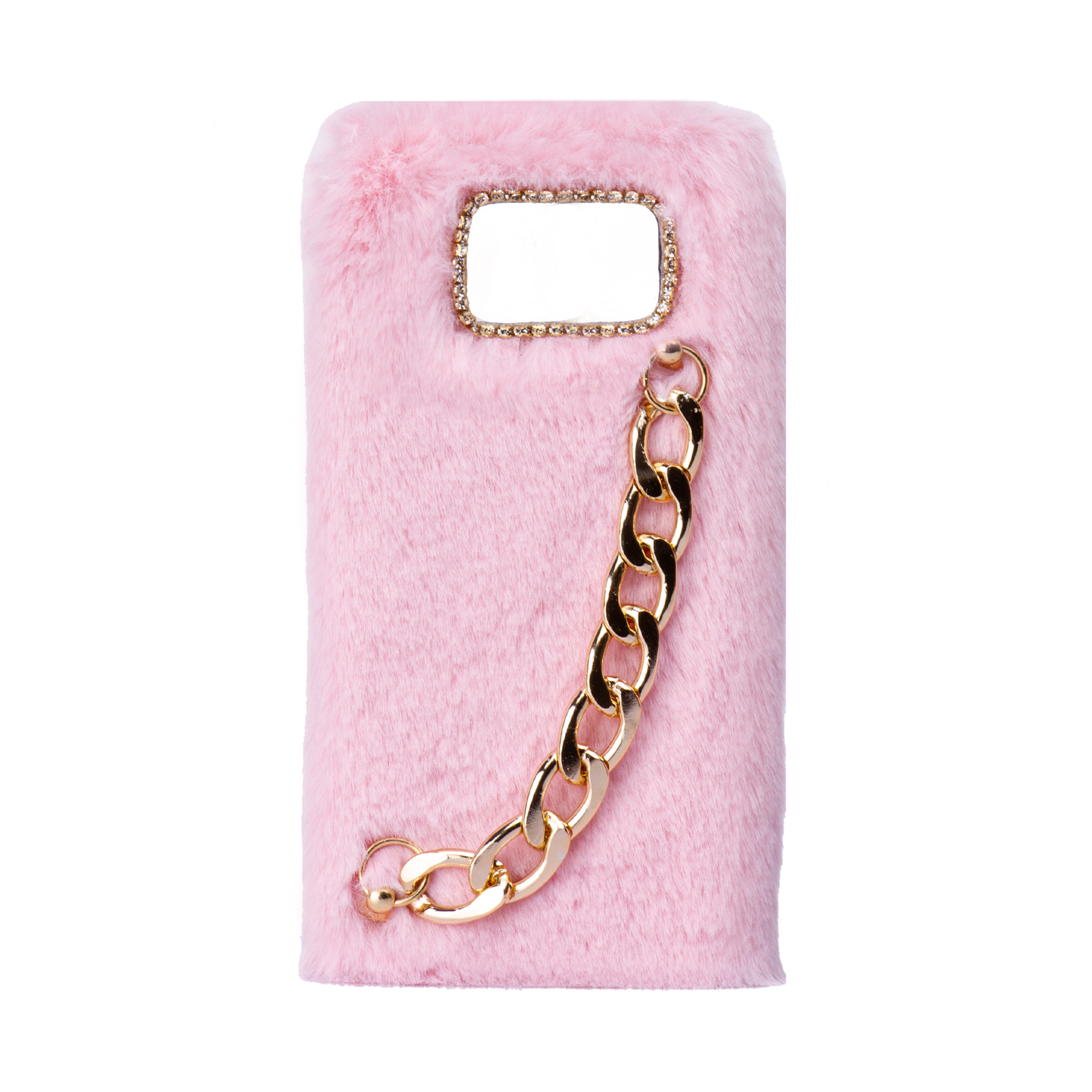 کاور طرح دخترانه دستبندی مدل خزدار پشمالو زنجیردار مناسب برای گوشی موبایل سامسونگ Galaxy S7