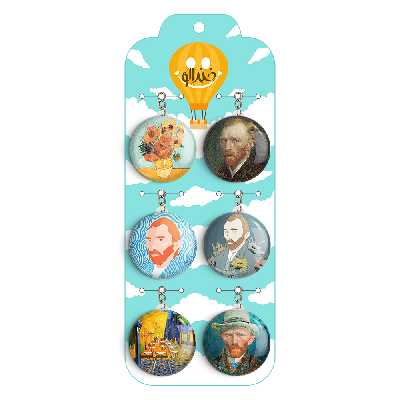  جاکلیدی خندالو طرح ونگوگ کد 233A مجموعه 6 عددی 