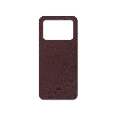 برچسب پوششی ماهوت مدل Matte-Dark-Brown-Leather مناسب برای گوشی موبایل شیائومی Poco M4 Pro 4G