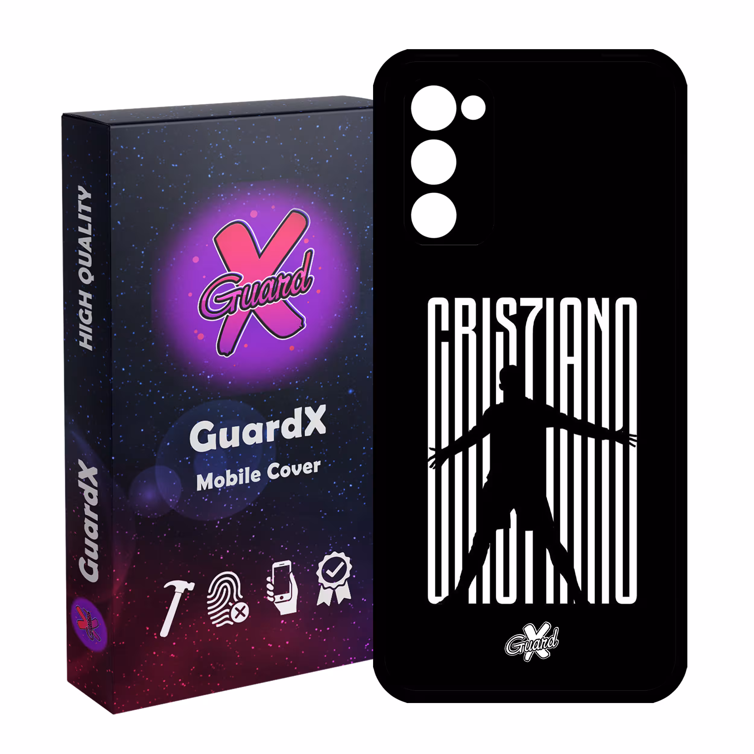 کاور گارد ایکس طرح CR7 مدل Glass10115 مناسب برای گوشی موبایل سامسونگ Galaxy S20 FE