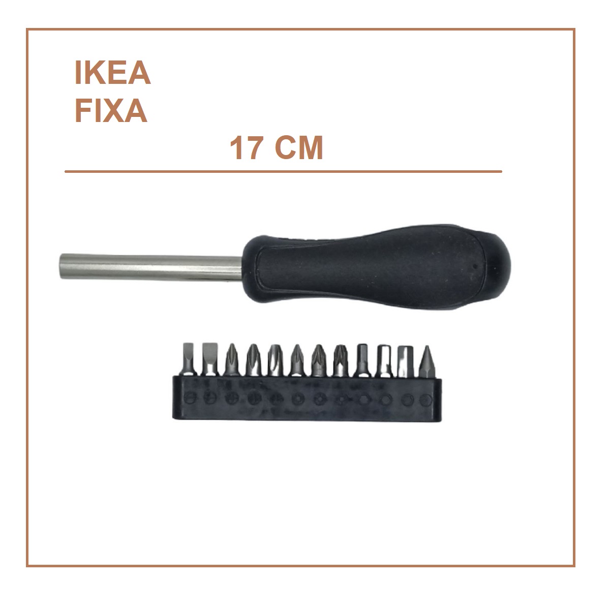 پیچ گوشتی و سری پیچ گوشتی ایکیا مدل FIXA_M12 مجموعه  14 عددی