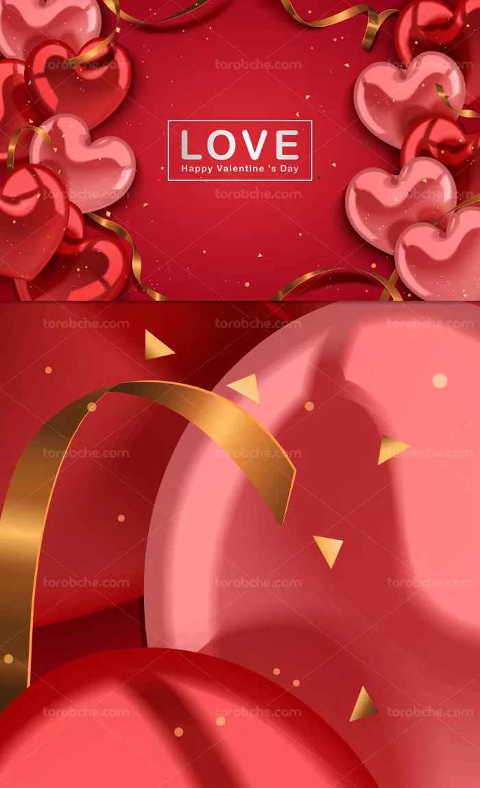 وکتور جذاب روز ولنتاین | گرافیک با طعم تربچه