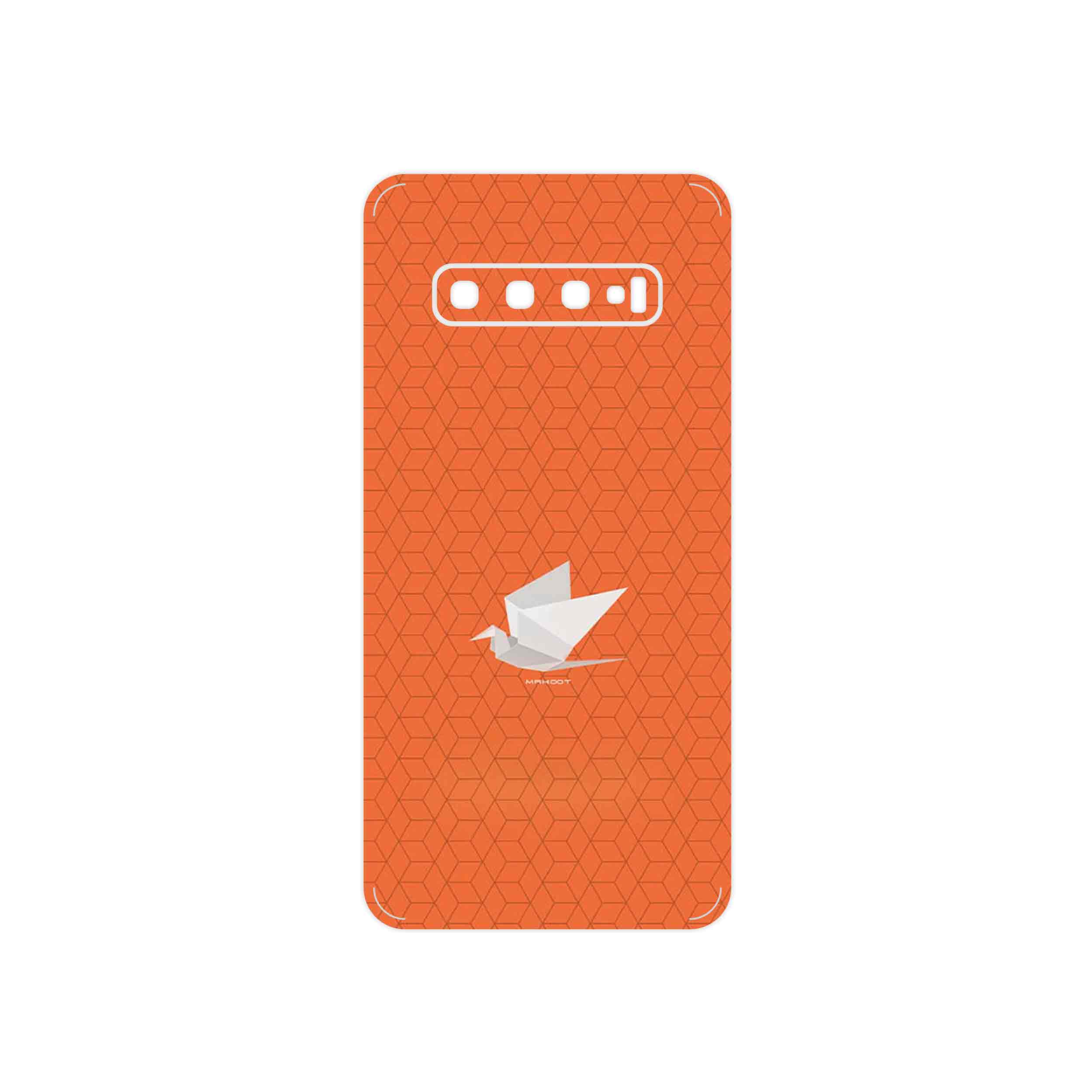 برچسب پوششی ماهوت مدل Minimalist origami bird مناسب برای گوشی موبایل سامسونگ Galaxy S10