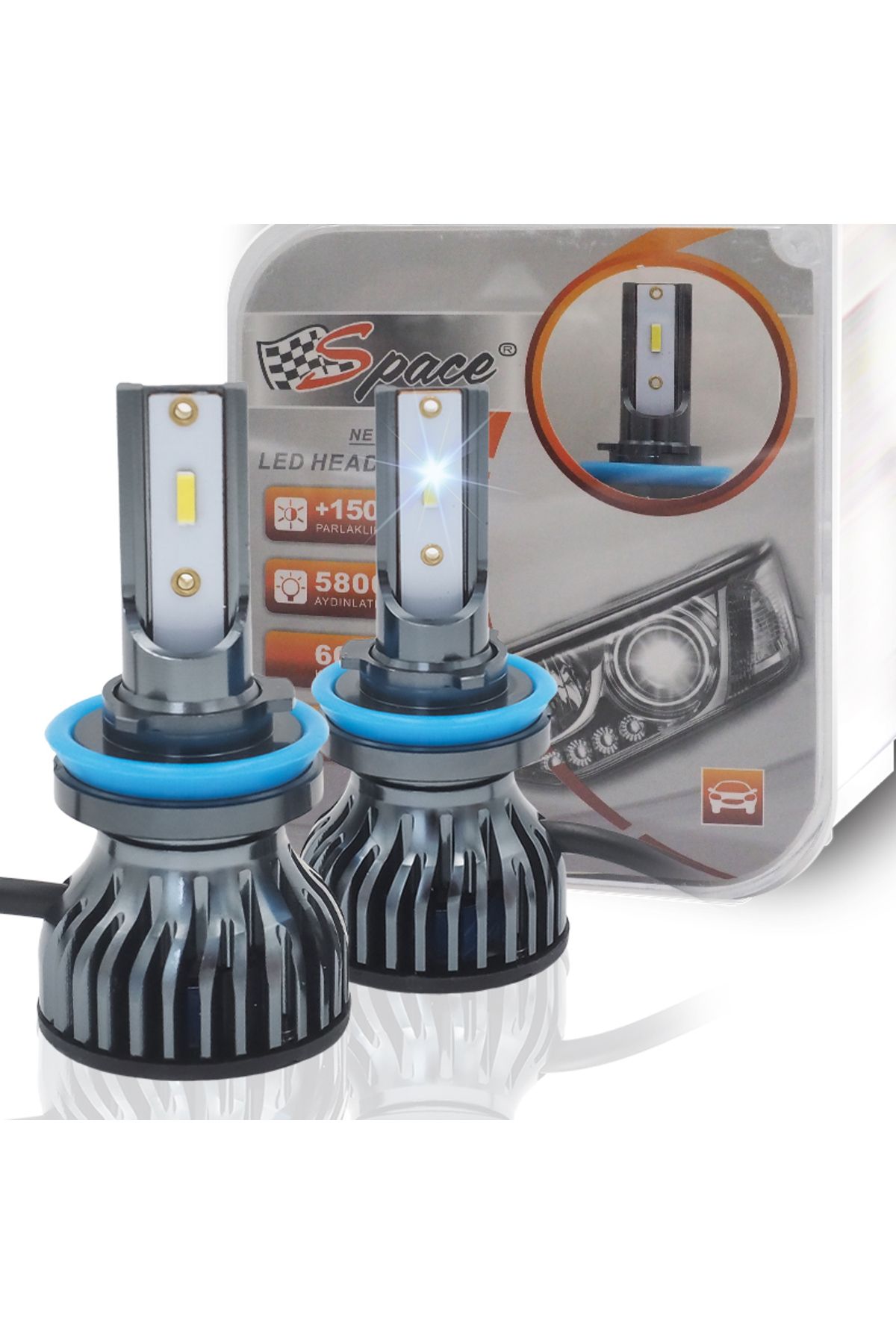 چراغ جلوی خودرو لامپ چراغهای LED 6000K 9800LM 12V H11 LAAM912 Genel Markalar