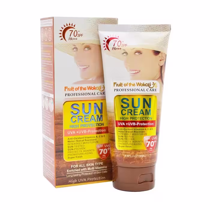 ضد آفتاب spf70 بی رنگ ووکالی 130 میل 