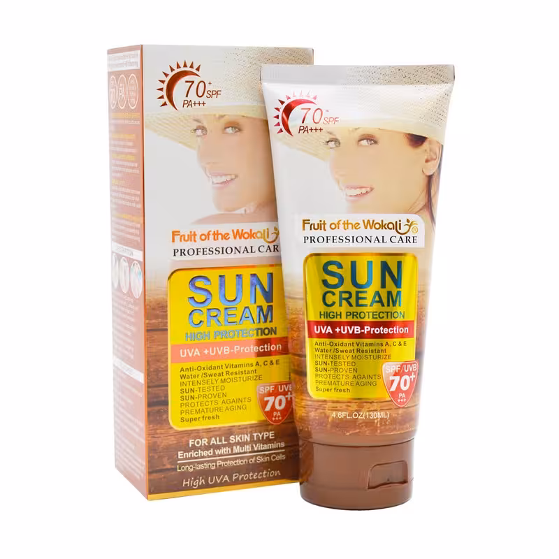 ضد آفتاب spf70 بی رنگ ووکالی 130 میل 