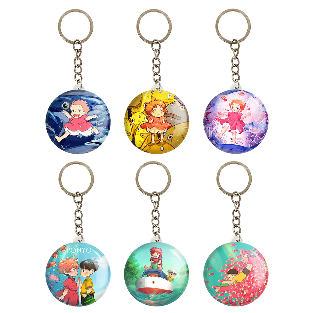 جاکلیدی خندالو مدل انیمه پونیو Ponyo کد 326A مجموعه 6 عددی