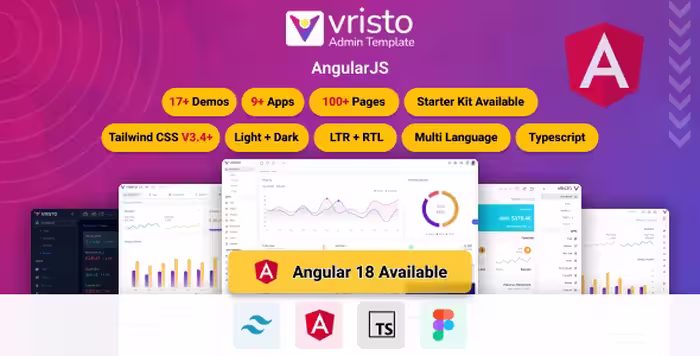 دانلود قالب مدیریت چندمنظوره Vristo Angular