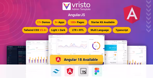 دانلود قالب مدیریت چندمنظوره Vristo Angular