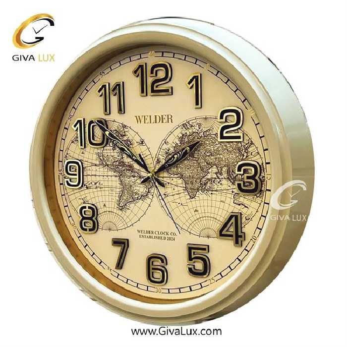 ساعت دیواری اورجینال ولدر PVC سفید| کد رفرنس 555