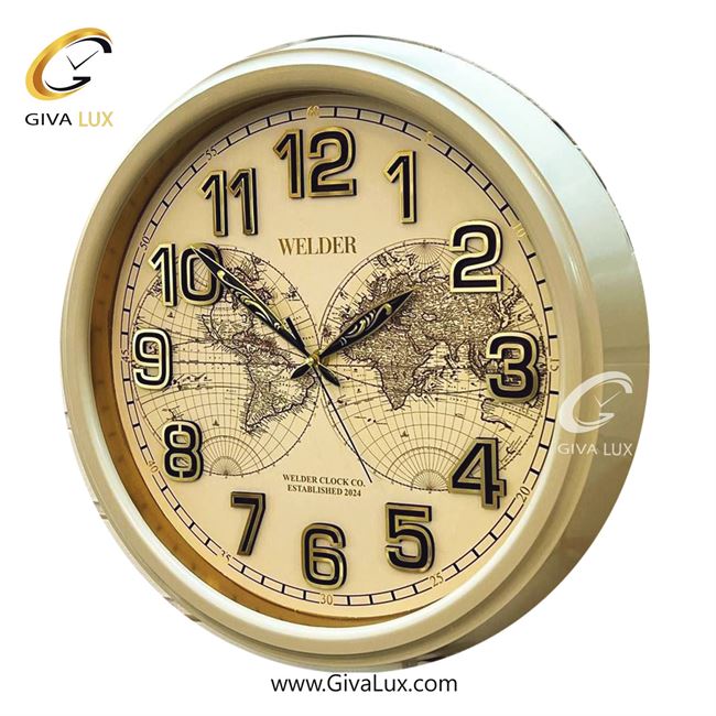 ساعت دیواری اورجینال ولدر PVC سفید| کد رفرنس 555