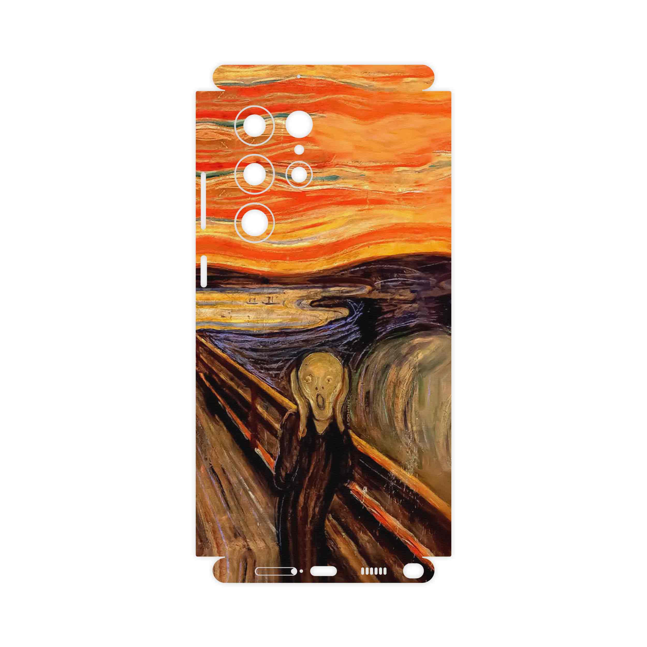 برچسب پوششی ماهوت مدل The Scream of Munch-FullSkin مناسب برای گوشی موبایل سامسونگ Galaxy S22 Ultra 5G