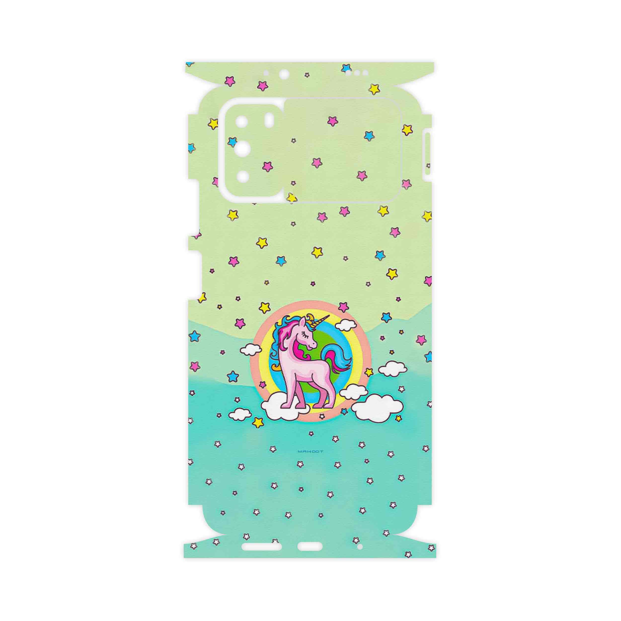 برچسب پوششی ماهوت مدل Rainbow unicorn adventure-FullSkin مناسب برای گوشی موبایل شیائومی Poco M3
