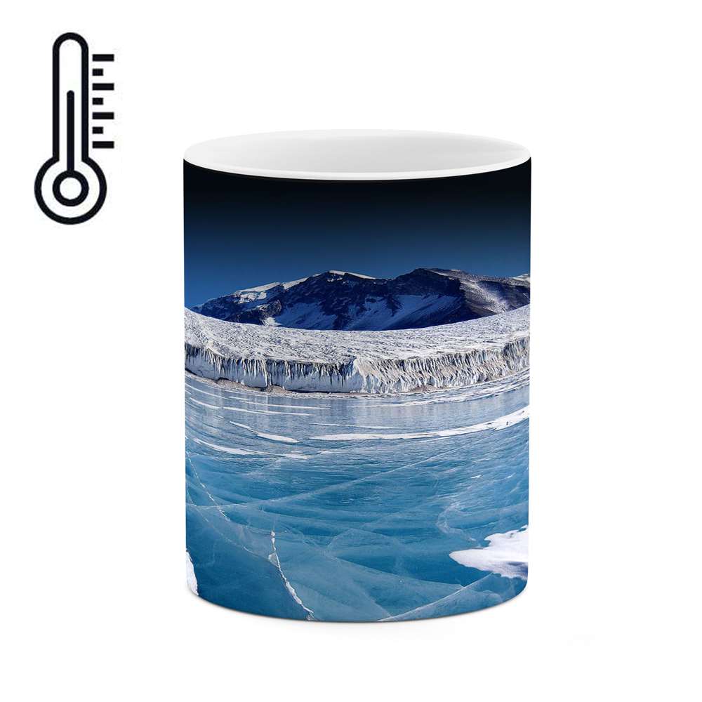 ماگ حرارتی کاکتی طرح منظره برفی مدل mgh15131