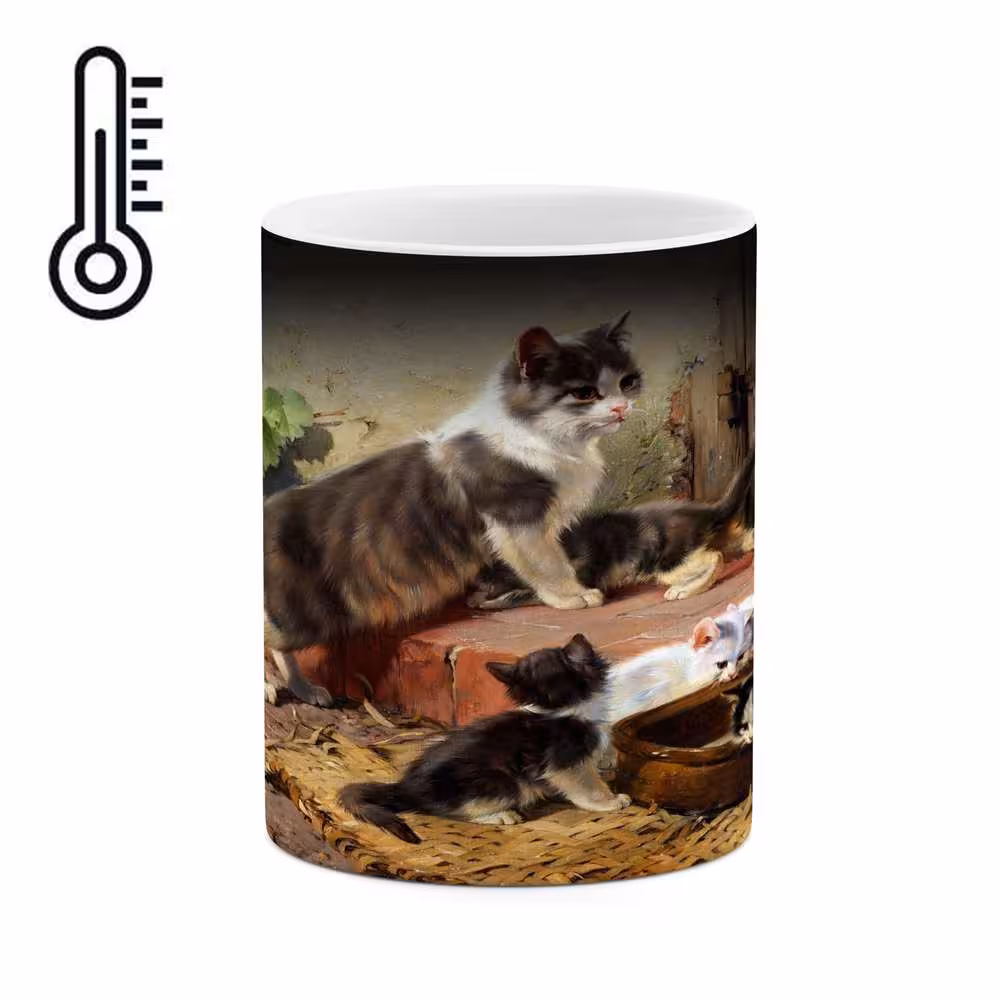 ماگ حرارتی کاکتی طرح گربه مدل mgh15382