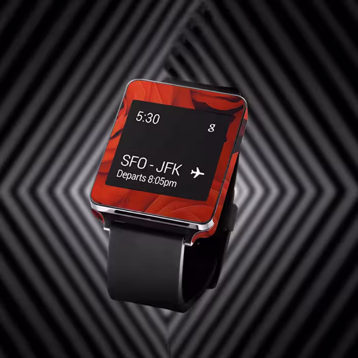 برچسب ماهوت طرح Red Flower مناسب برای ساعت هوشمند ال جی G Watch