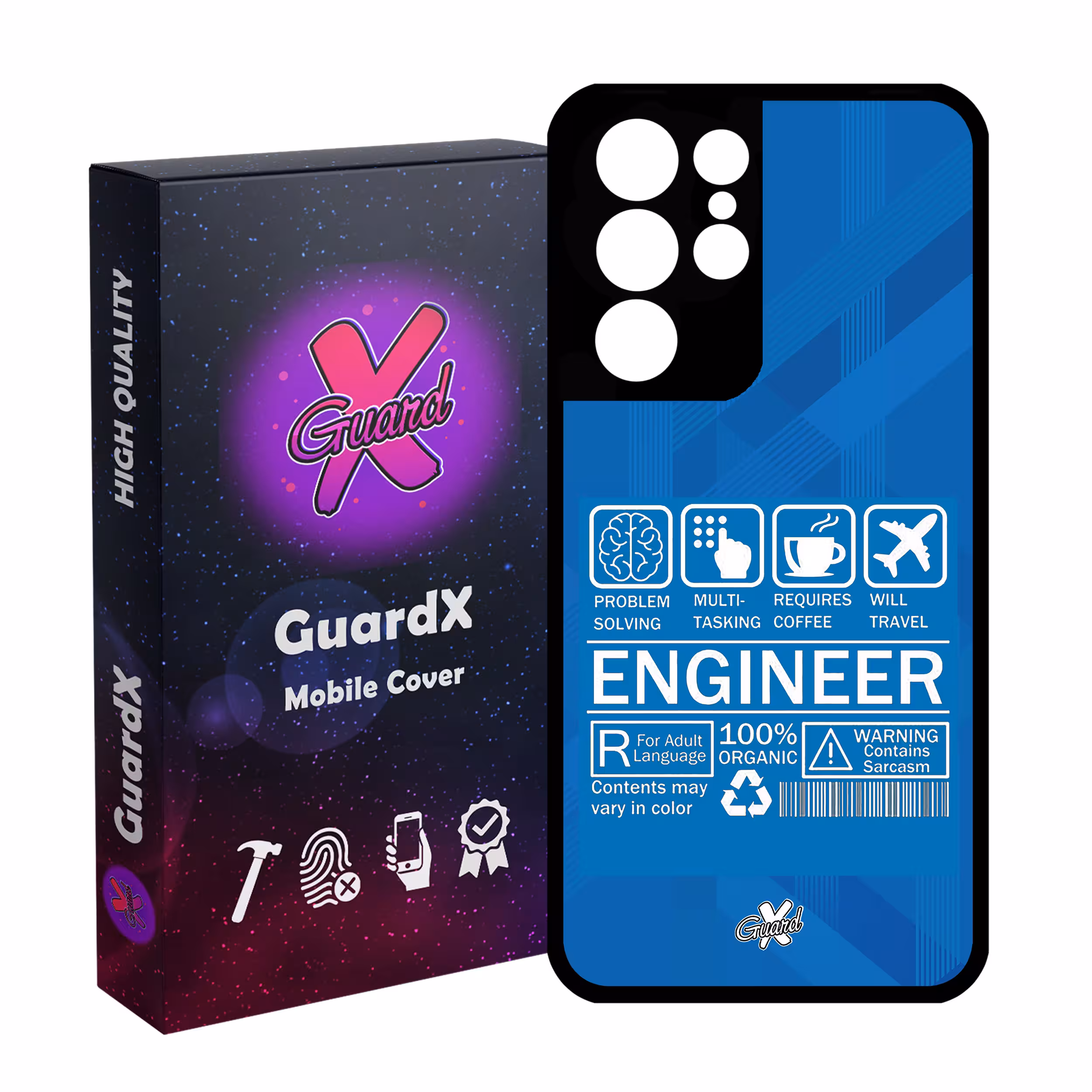 کاور گارد ایکس طرح مهندس مدل Glass10538 مناسب برای گوشی موبایل سامسونگ Galaxy S21 Ultra