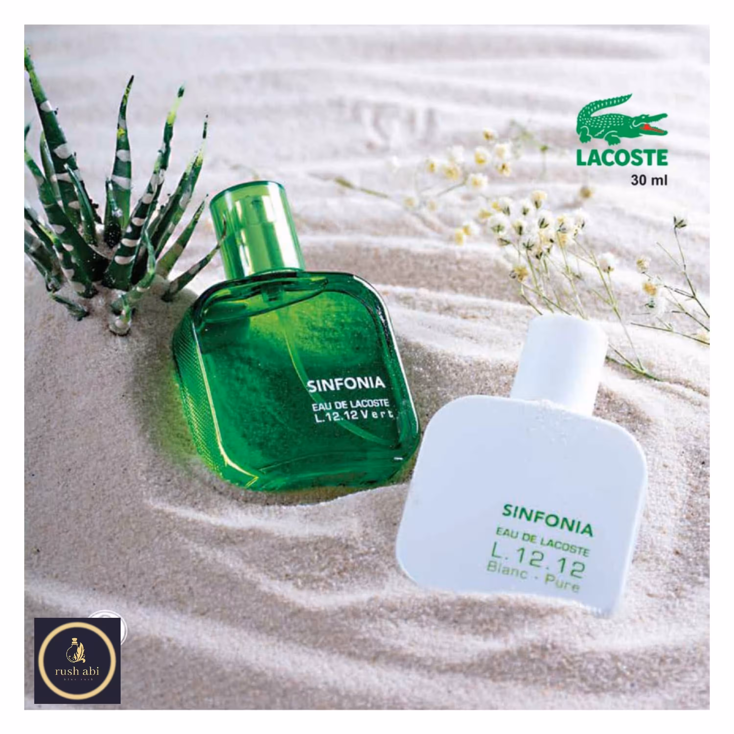 عطر لاگوست اسنشیال سبزمردانه 30 میل اسپری شیشه ای 