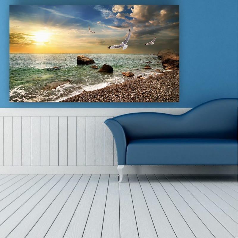 تابلو شاسی طرح ساحل رویایی مدل TP763 | دنیای قاب