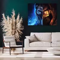 تابلو شاسی مدل mortal kombat کد S-14017 | دنیای قاب