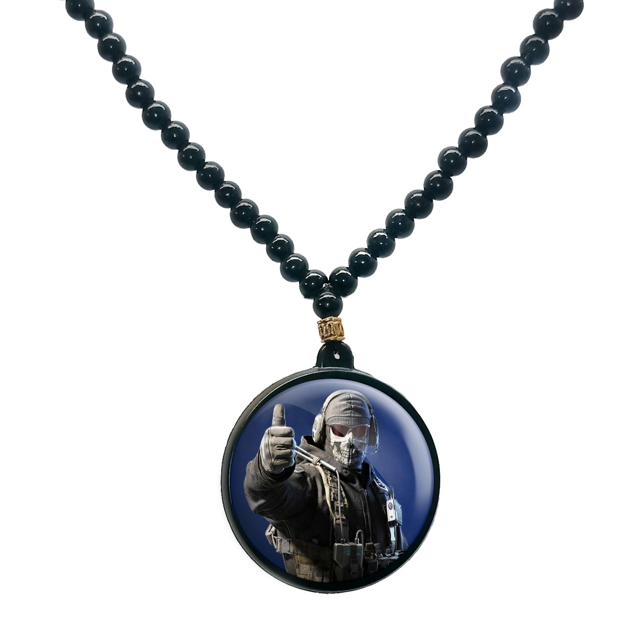 گردنبند پرمانه طرح call of duty کد pmd.7612 مدل دو طرفه