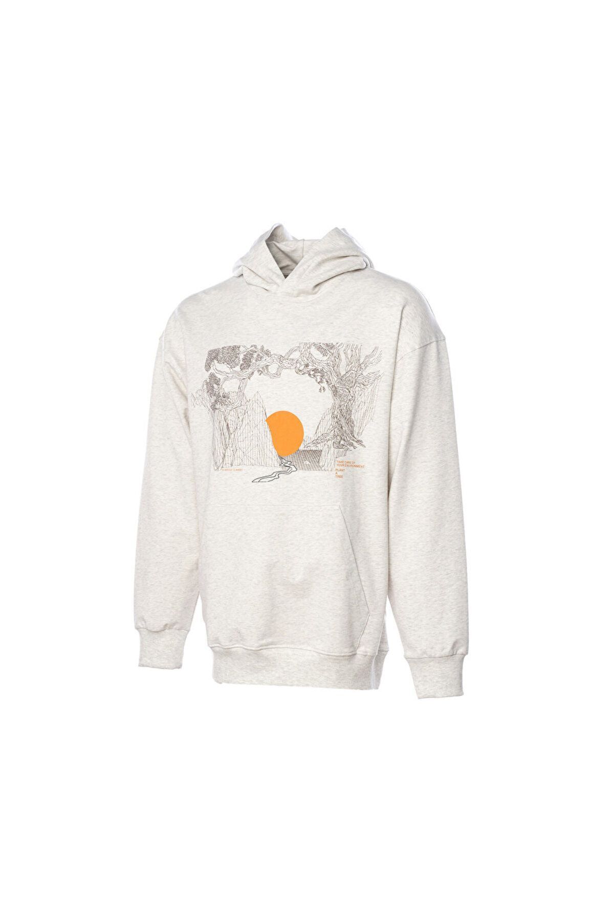 سویشرت ورزشی نود مردانه کرم Hmlelroy Hoodie Daily Sweatshirt 921847 2006 hummel