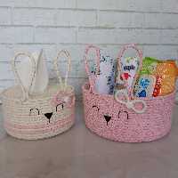 سبد سیسمونی خرگوشی ست دو عددی با قطر 20(دومنظوره) و 25 سانت 