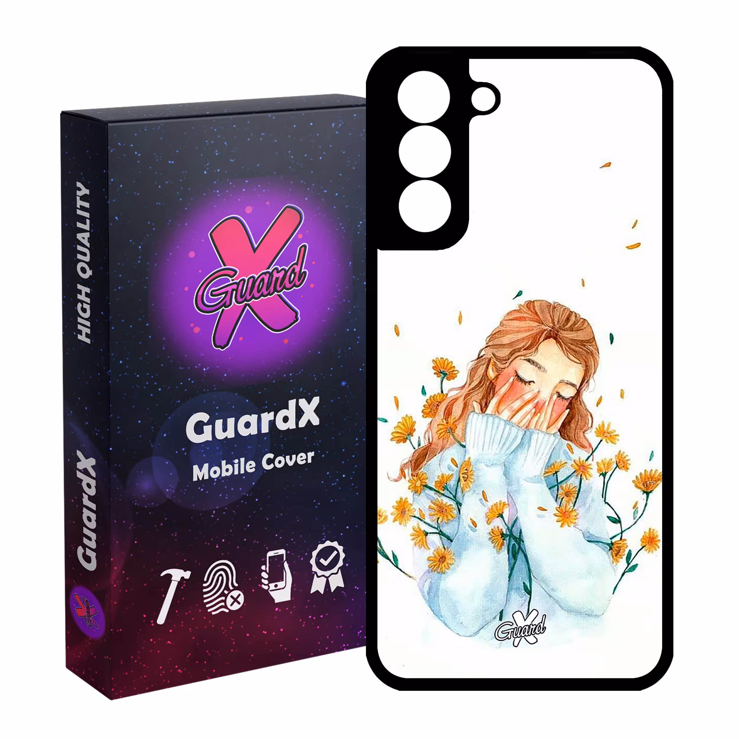 کاور گارد ایکس طرح Girl مدل Glass10315 مناسب برای گوشی موبایل سامسونگ Galaxy S21 FE