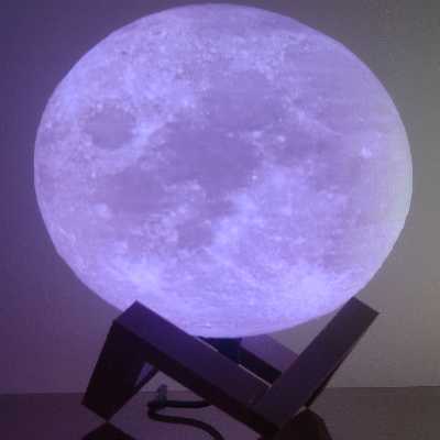 آباژور رومیزی مدل کره ماه رقص نور با موزیکmu1