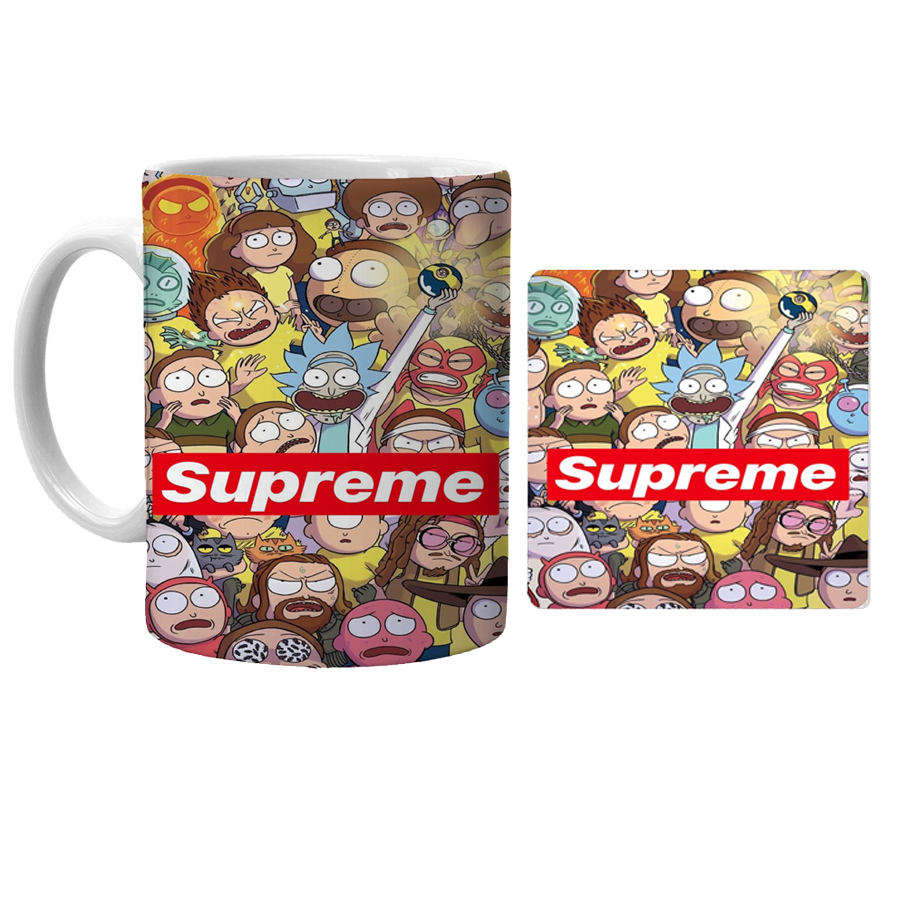 ماگ مدل ریک اند مورتی کد xm16 به همراه زیرلیوانی