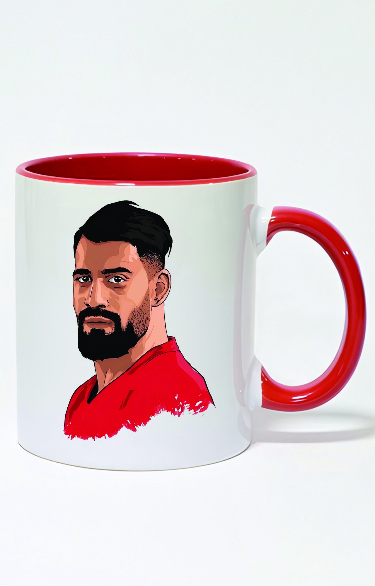 ماگ دسته و داخل رنگی طرح حسین کنعانی پرسپولیس کد 3460