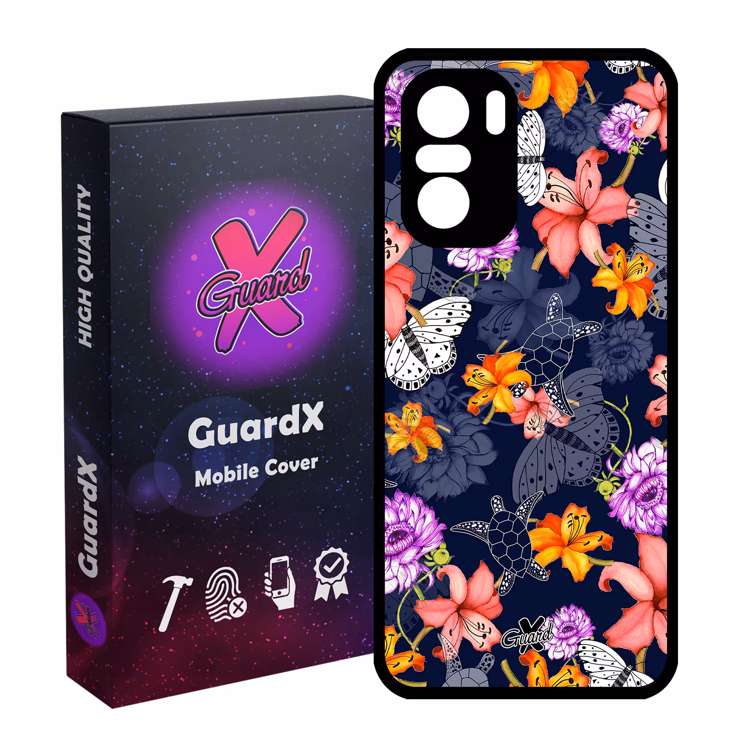 کاور گارد ایکس طرح گل مدل Glass10207 مناسب برای گوشی موبایل شیائومی Poco F3/MI 11X/MI 11X Pro/Redmi K40/K40 Pro
