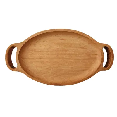 سینی چوبی گردوچ مدل بیضی کد LT 1000M