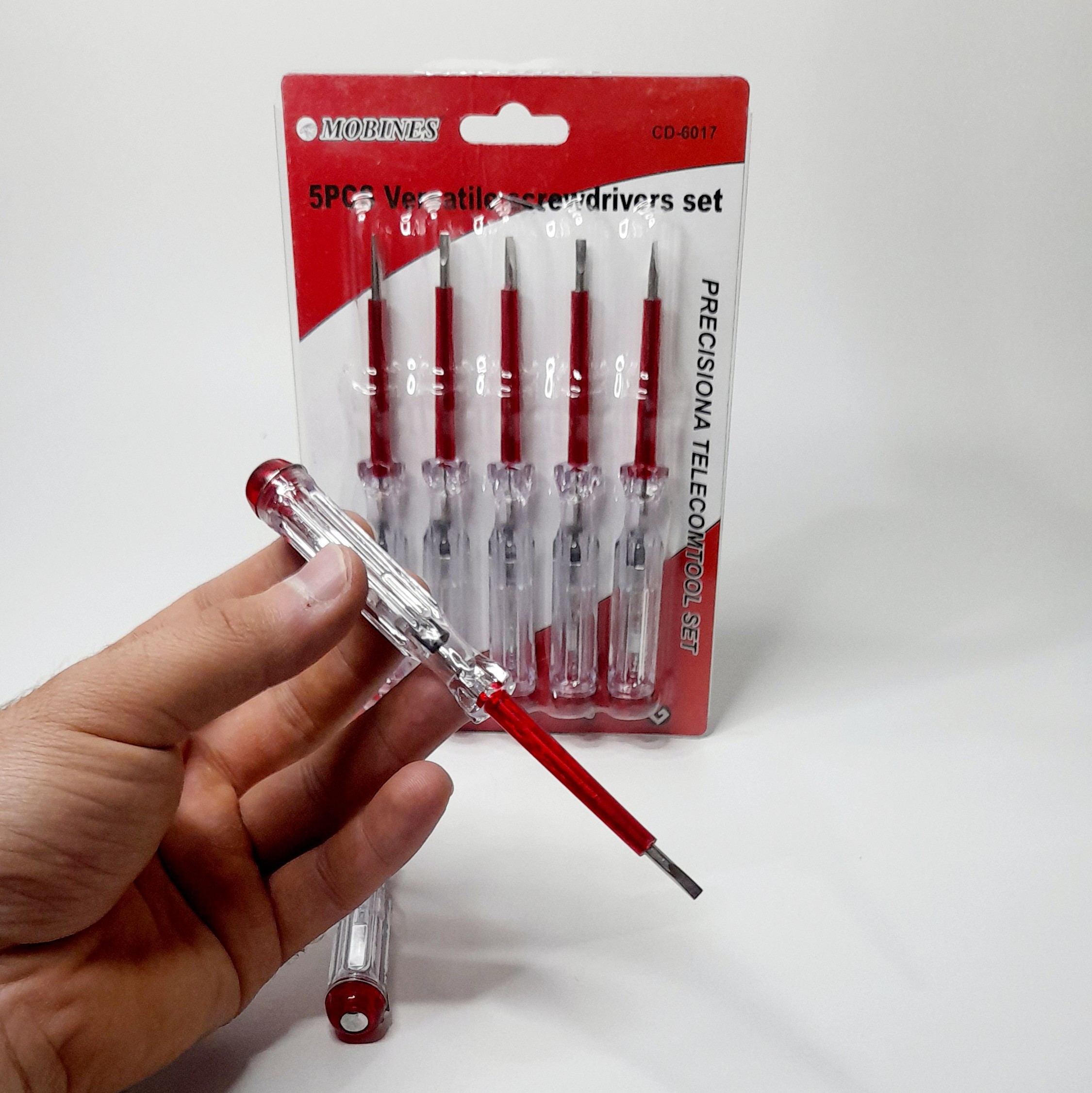 پیچ گوشتی فازمتر و تستر دوکاره کوچک مدل 6017 سایز 135mm بسته 1 عددی