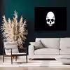 تابلو مدل skull black minimalism کد F-17003