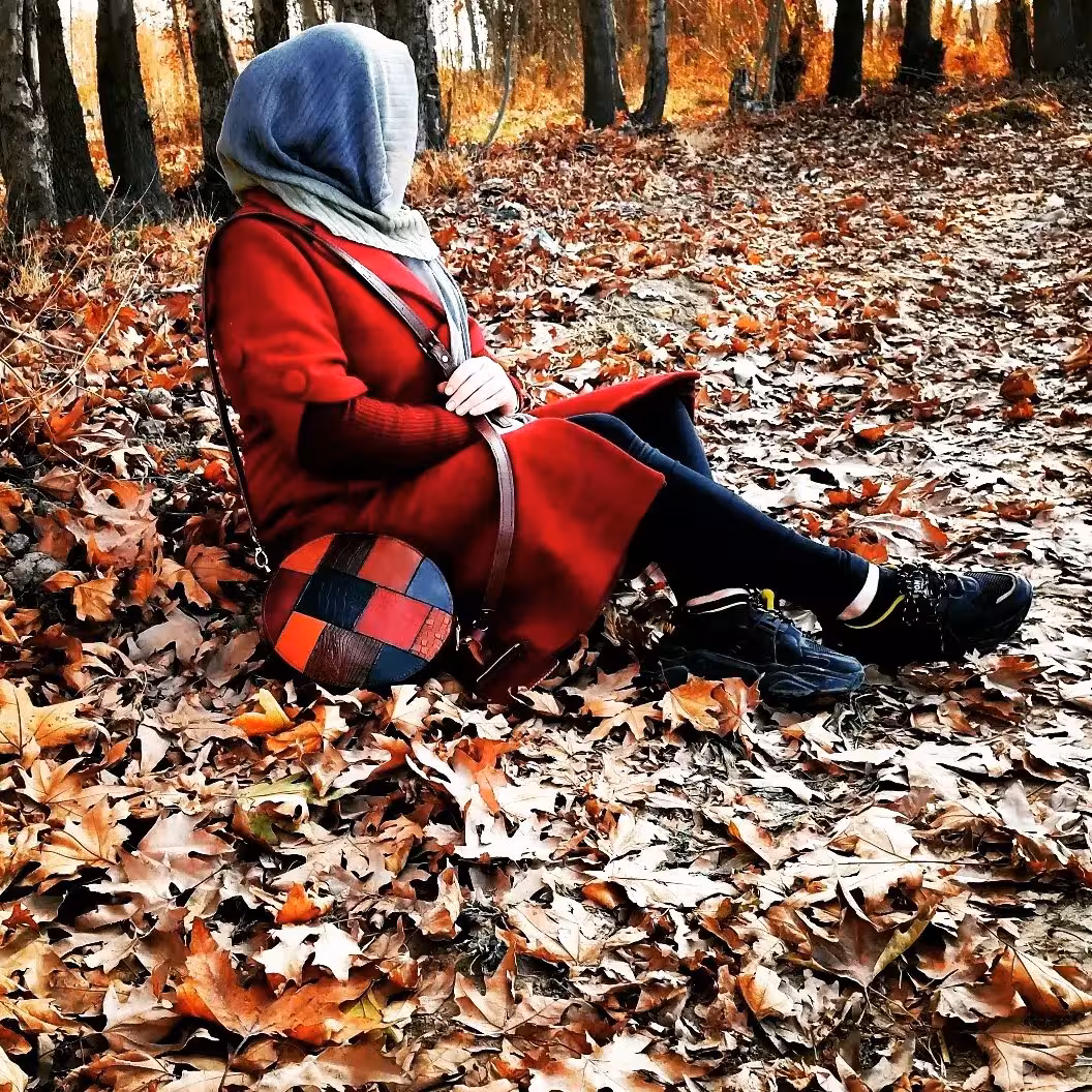 کیف چرم  تیکه دوزی