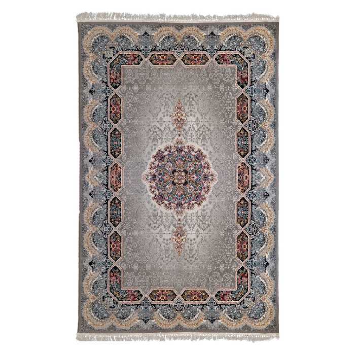 فرش ماشینی آنا مدل 700 طرح هالیدی زمینه فیلی