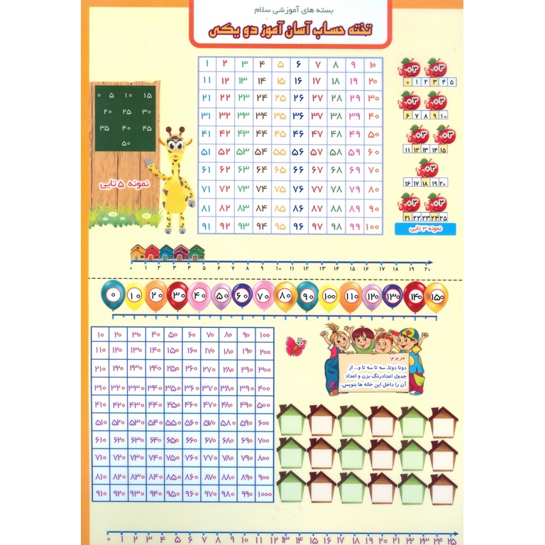 تخته حساب آسان آموز دو یکی سلام