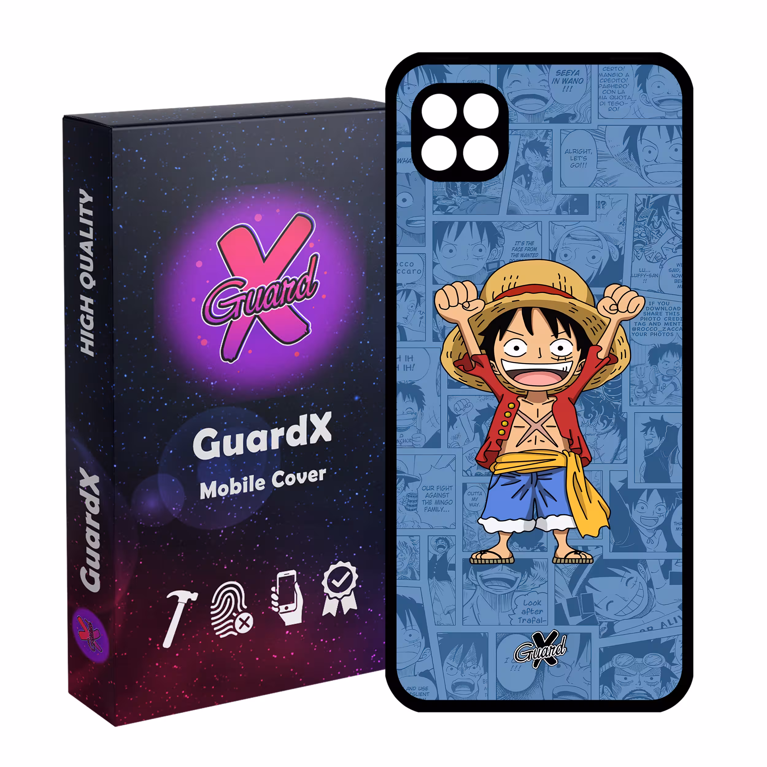 کاور گارد ایکس طرح One Piece Luffy Anime مدل Glass10464 مناسب برای گوشی موبایل سامسونگ Galaxy A22 5G