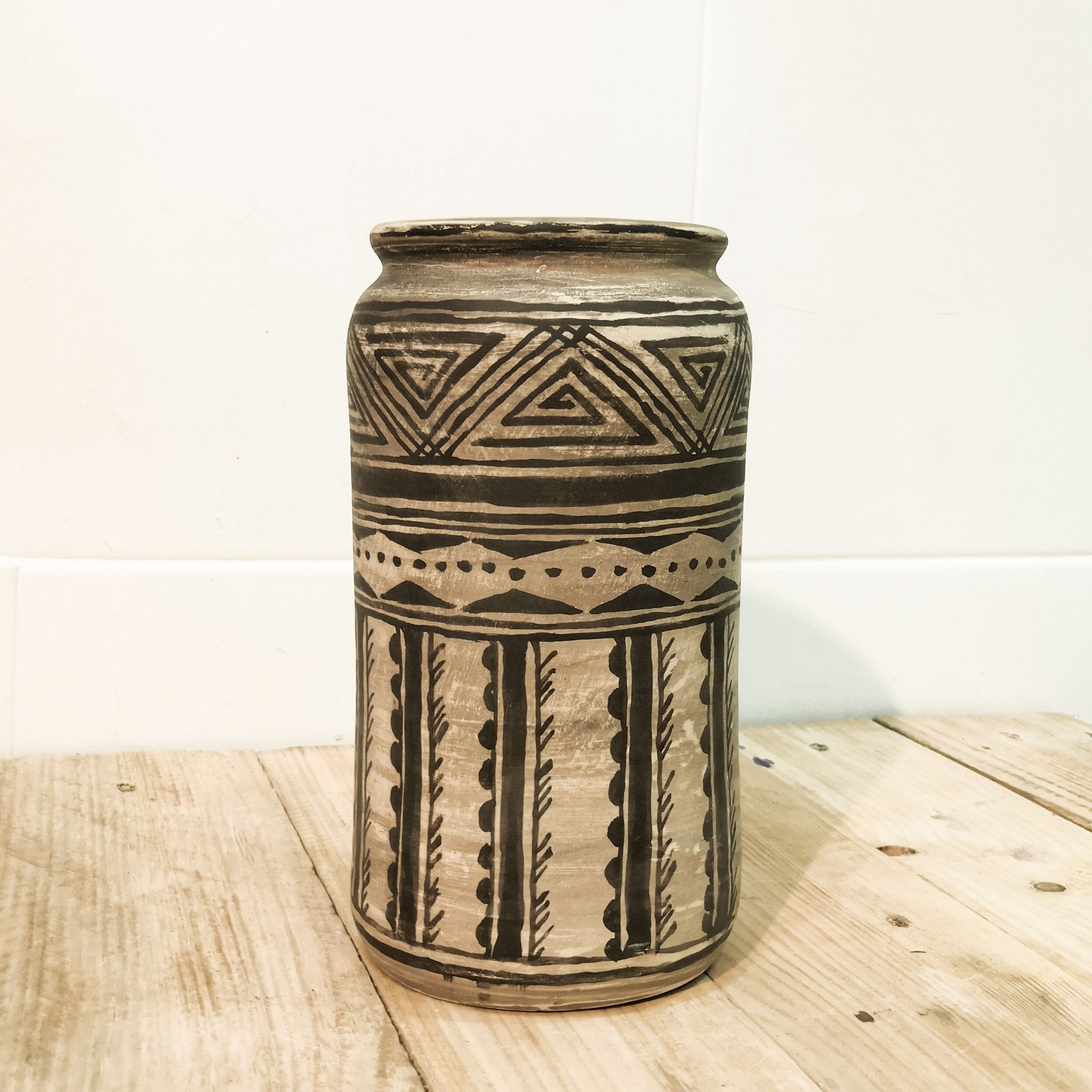 گلدان پتینه طرح باستانی (یک عددی) 