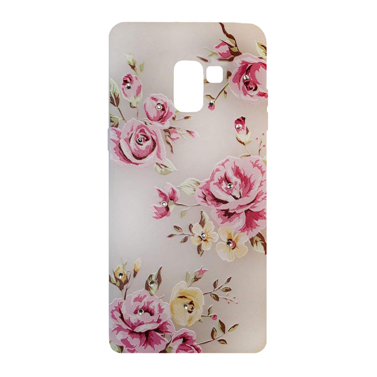 کاور طرح گل مدل AM-A718-2 مناسب برای گوشی موبایل سامسونگ Galaxy A8 Plus /A730