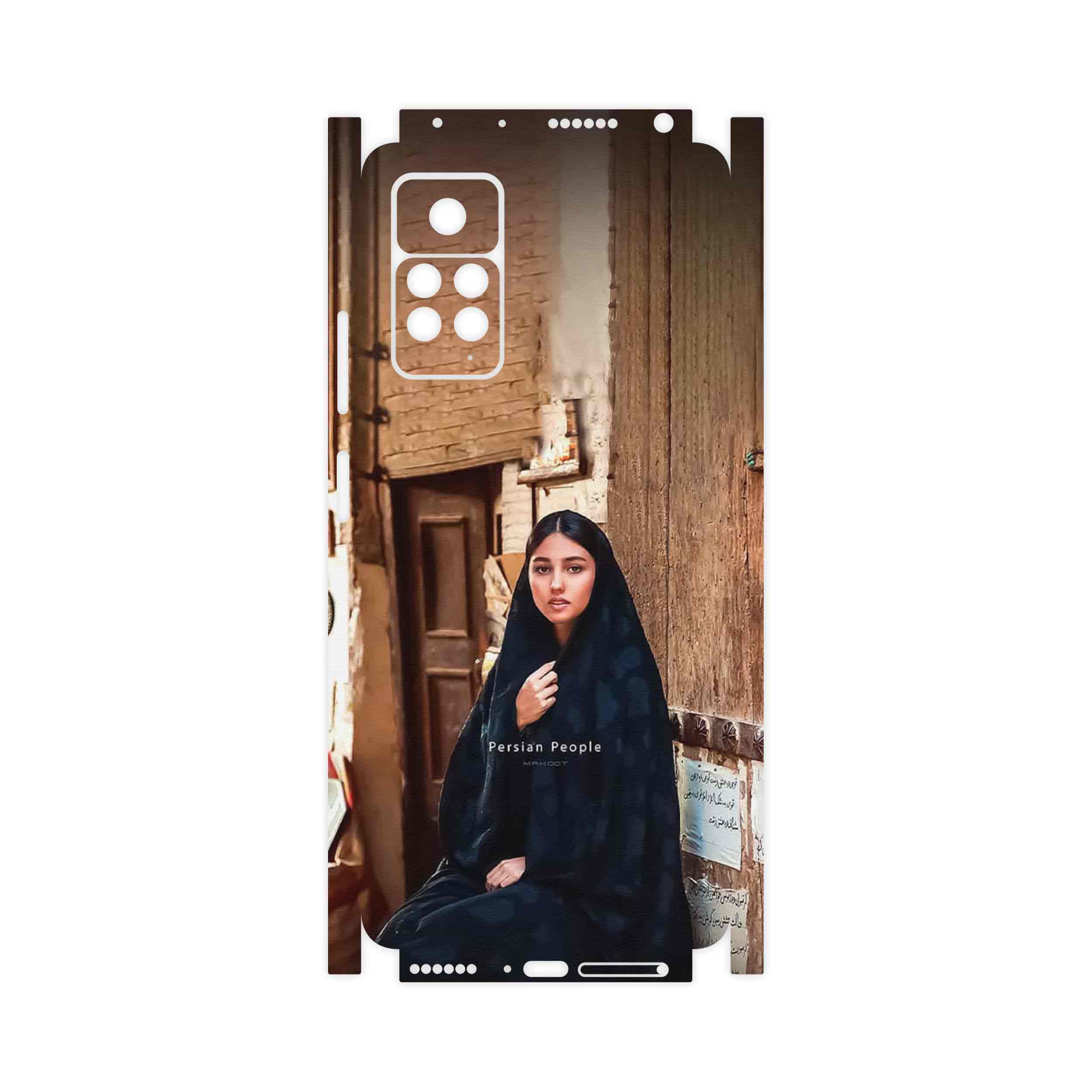 برچسب پوششی ماهوت مدل Portrait of an Iranian Woman-FullSkin مناسب برای گوشی موبایل شیائومی Redmi Note 11 Pro 5G