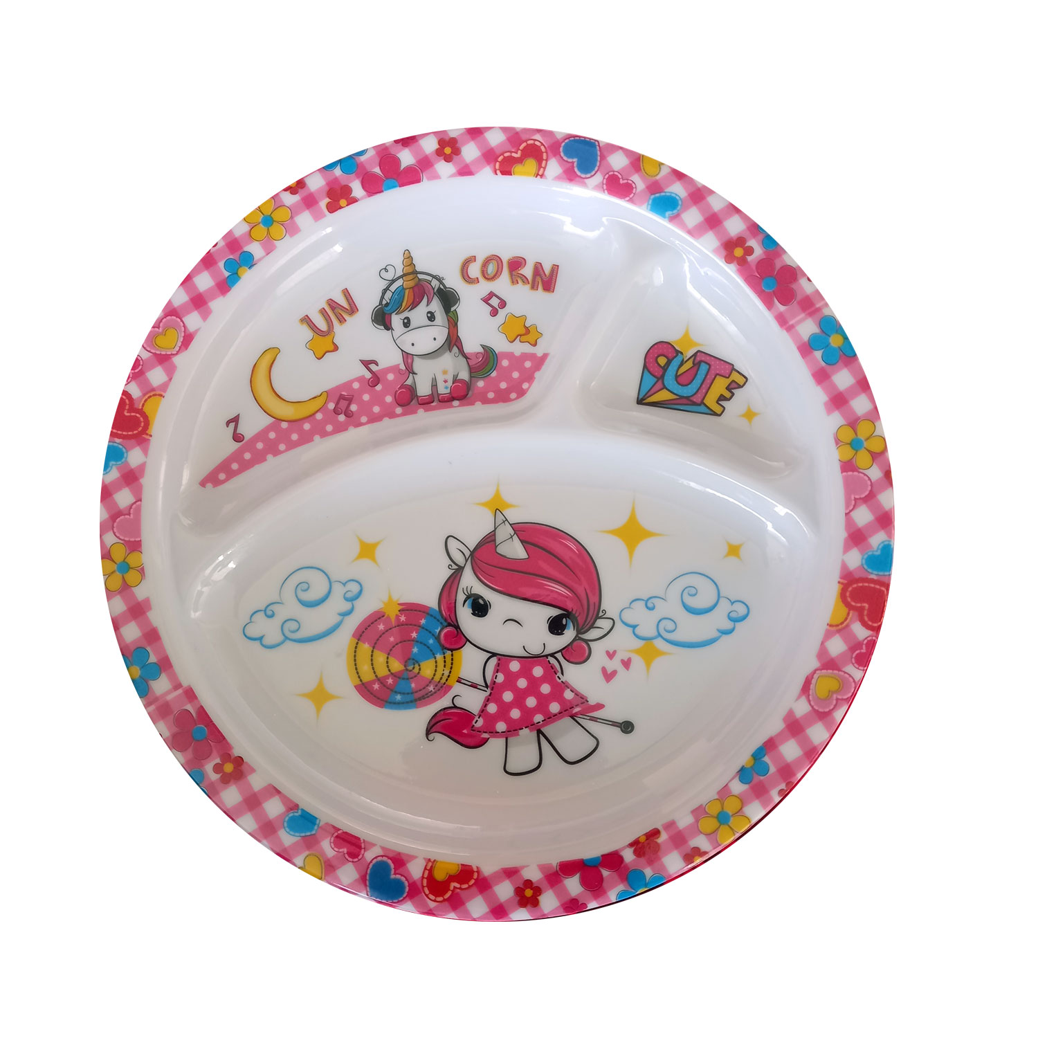 بشقاب کودک مدل یونیکورن کد 52