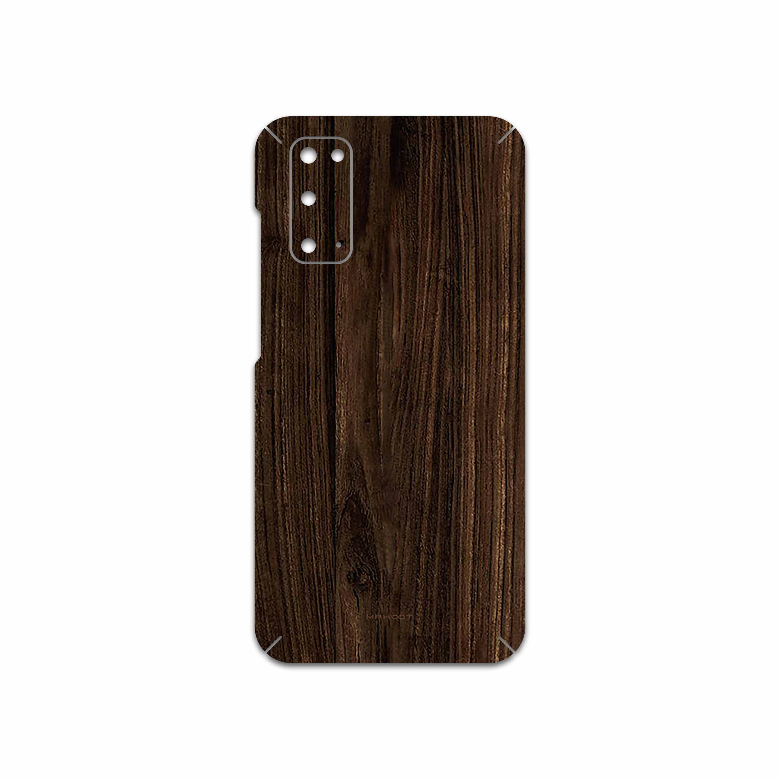 برچسب پوششی ماهوت مدل Dark Walnut Wood مناسب برای گوشی موبایل سامسونگ Galaxy S20