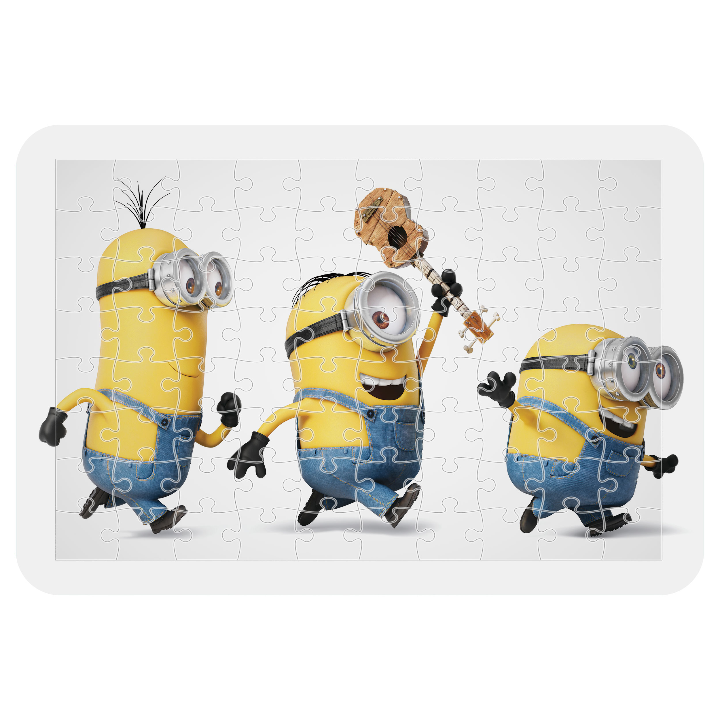 پازل 54 تکه اطلس آبی طرح کارتون مینیون ها  مدل P1423