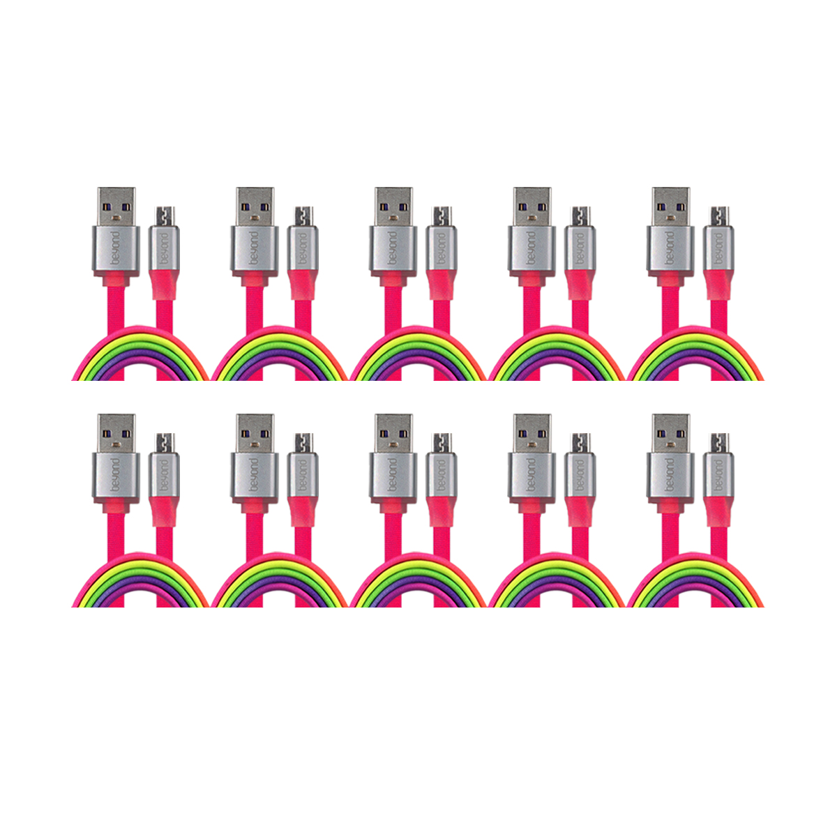 کابل تبدیل USB به MicroUSB بیاند مدل BA-519 طول 1متر بسته ده عددی