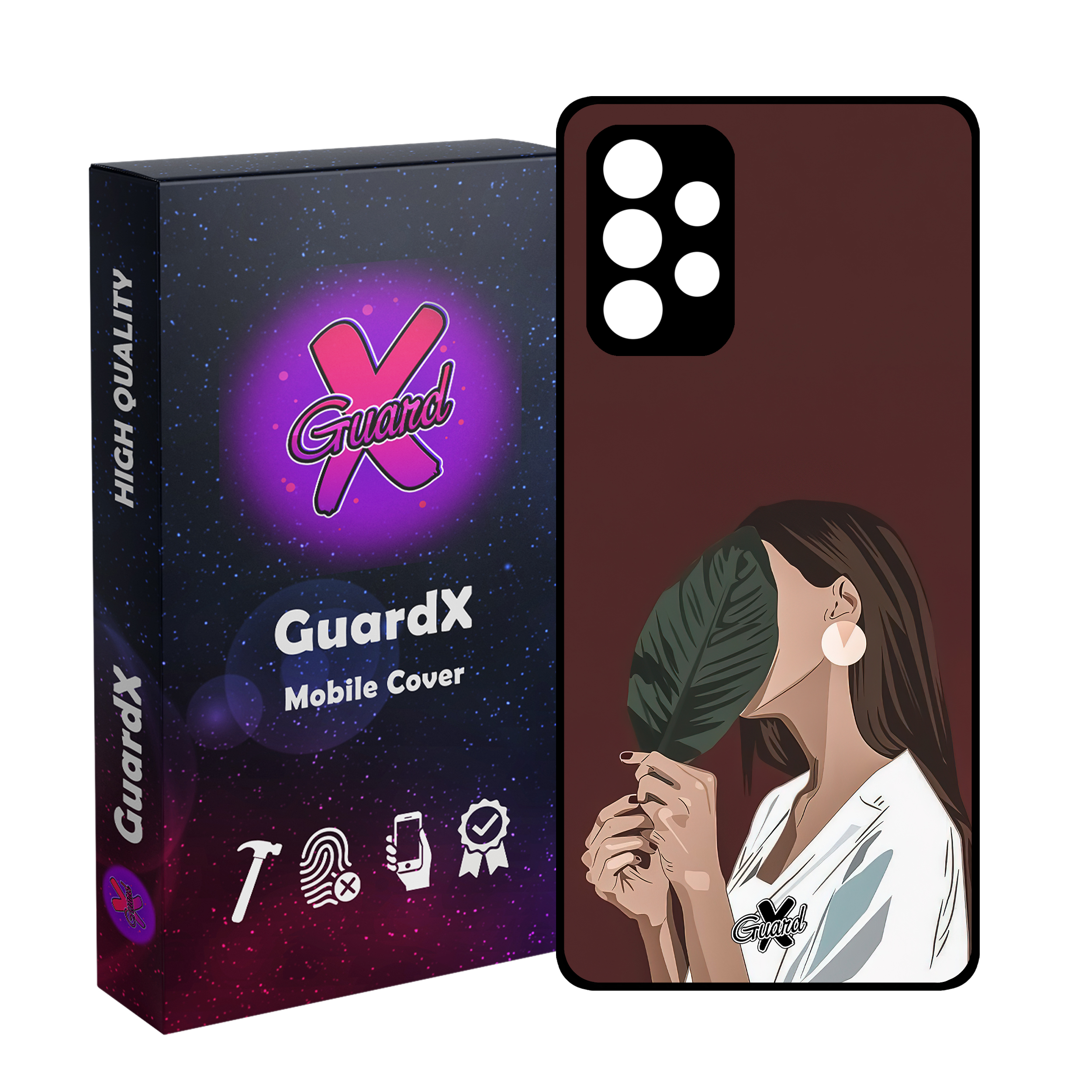 کاور گارد ایکس طرح دختر مدل Glass10476 مناسب برای گوشی موبایل سامسونگ galaxy A32 5G/M32 5G