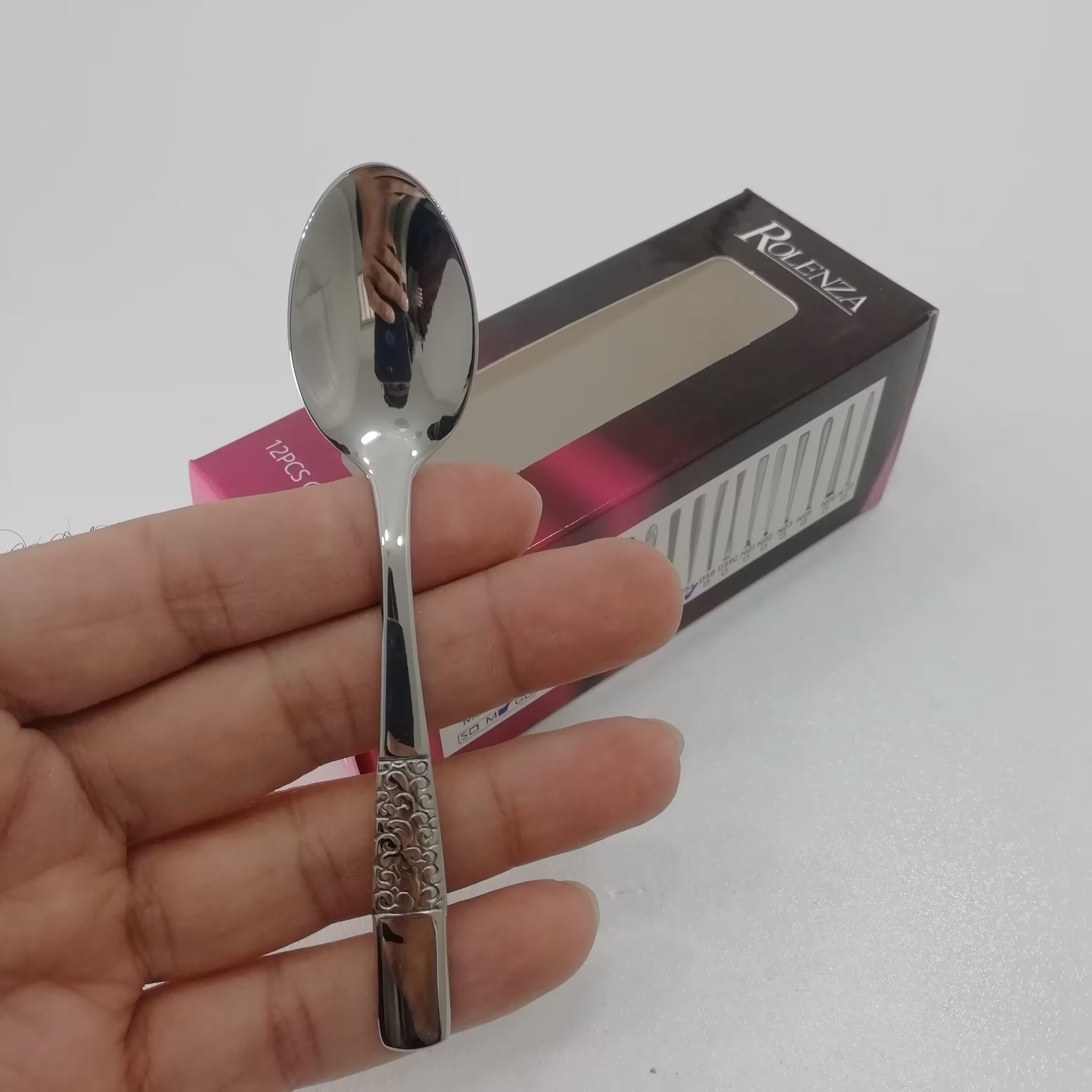 قاشق چای خوری استیل ضد زنگ رولنزا ROLENZA بسته 12 عددی کد 56 