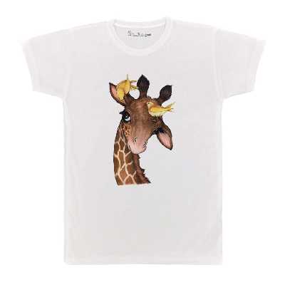 تی شرت بچگانه پرمانه طرح زرافه بامزه کد pmt.5649