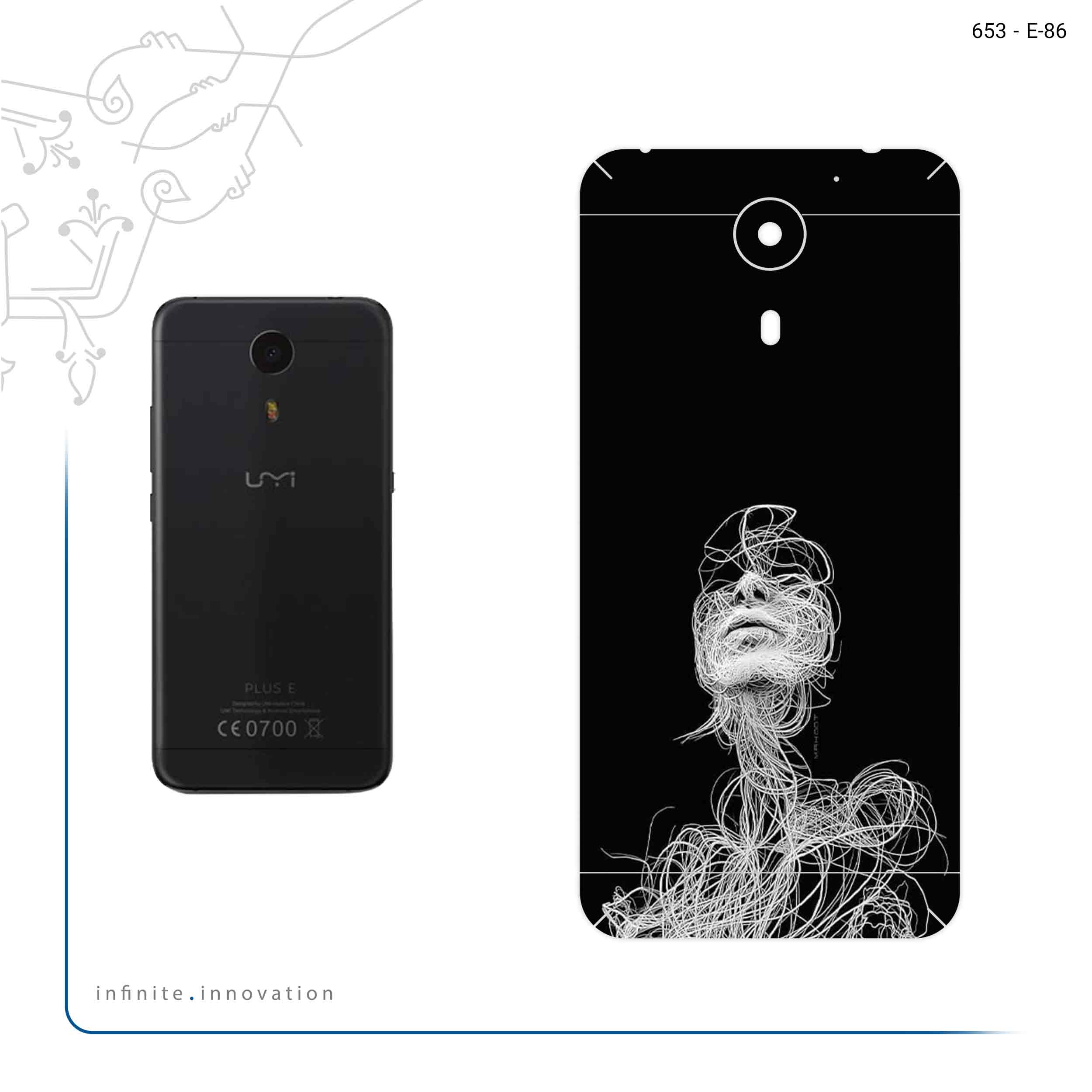 برچسب پوششی ماهوت مدل Strings Digital Art 2 مناسب برای گوشی موبایل یومی Plus